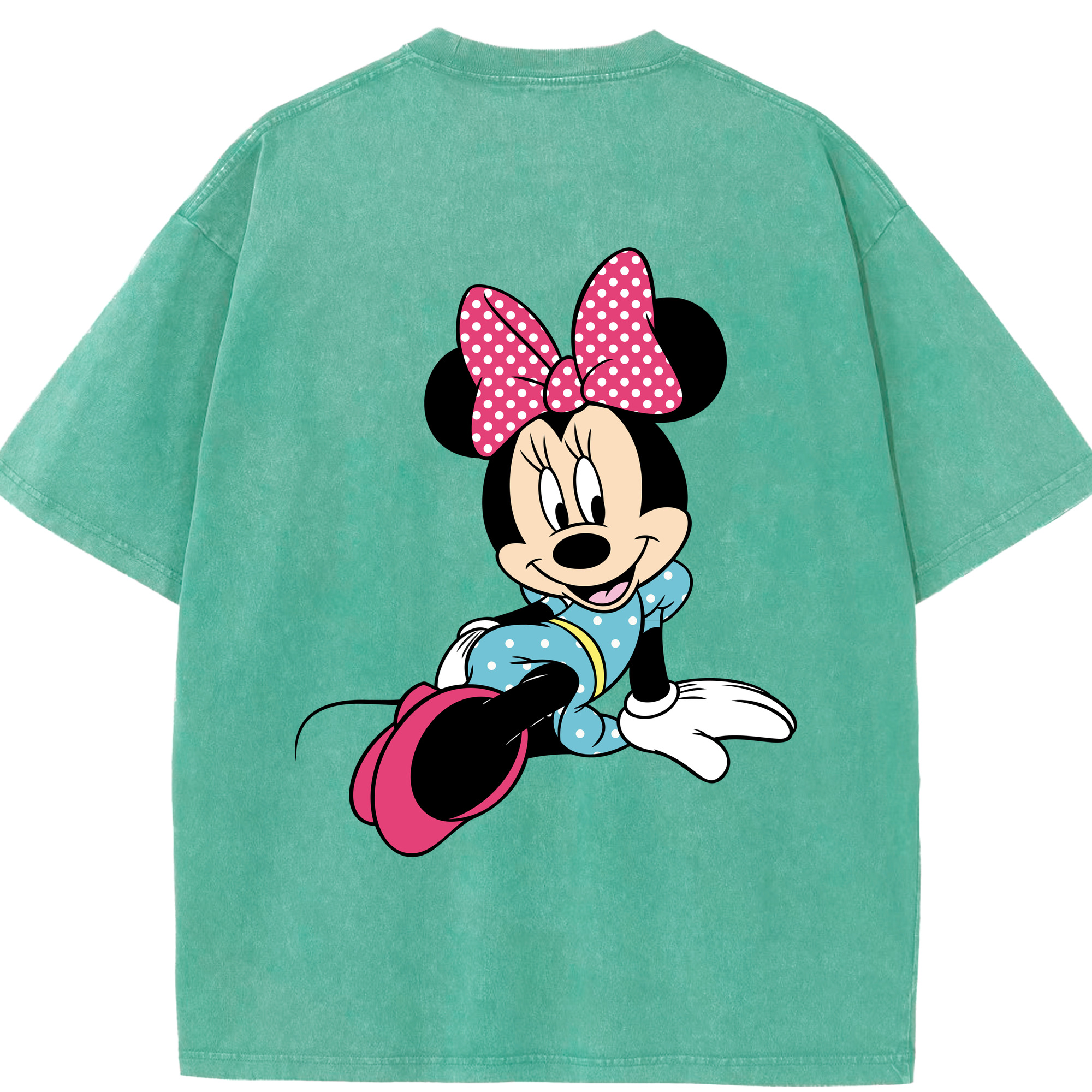 （画像用） ミッキーマウス Mickey Mouse 綿100% ヴィンテージ風 半袖Tシャツ（背面プリント）